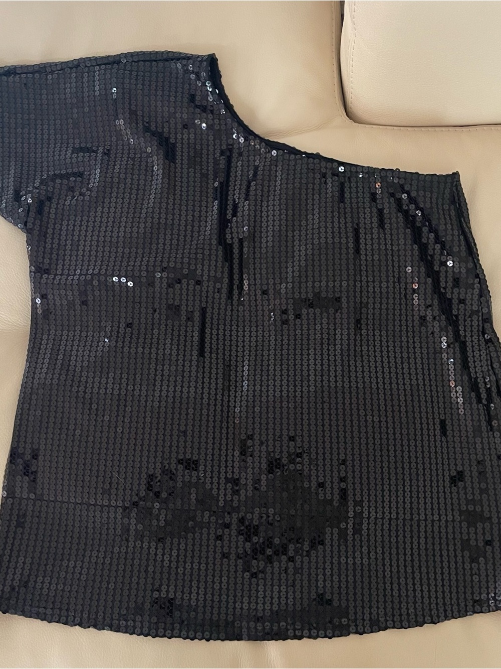 Torrid Black One Shoulder Sequin Top